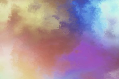 Modern fırça darbeleri. Poster, duvar sanatı, afiş, kart, kitap kapağı veya ambalaj için rahatlatıcı kompozisyonun yumuşak renkli çizimi. Pastel renklerle suluboya. 