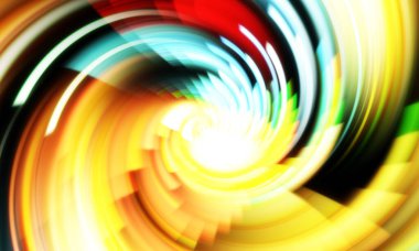 Dönen Işık gösterisi arka planı. Canlı renklerle donatılmış ruhani enerji girdabı. Renkli canlı hareket çizimi. Tanıtım geçmişi. Kutlama grafiği.