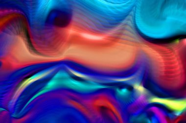 Hareketli girdapların soyut çizimi. Titreşimli renkli kıvrımların dönen akışı. Kıvrımlı ve kıvrımlı arka plan ve çizgiler. Garip duvar kâğıdı tasarımı. Dalgalanma arkaplanı.