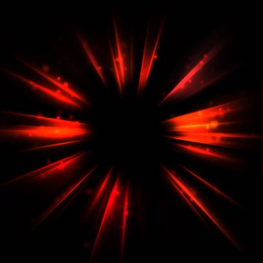 Işık huzmeleri ve parlayan parçacıkların kesiştiği güzel bir zemin. Canlı renkli ışıkların duvar kâğıdı. Parlak ışık görüntüsü.