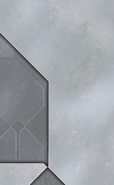 Katmanlı paneller. Fütürist soyut duvar kağıdı. Geometrik teknolojik yansıtıcı arka plan 3D metalik doku. Uzay gemisi desen yüzeyi.