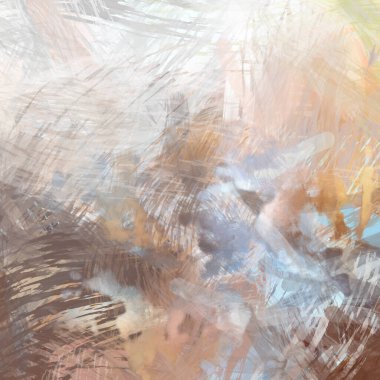 Soyut arkaplanda pürüzlü fırça darbeleri. Fırça boyası. Renkli boya darbeleri. Eşsiz duvar sanatı. Tuvaldeki modern sanat. Renkli çağdaş sanat eserleri.