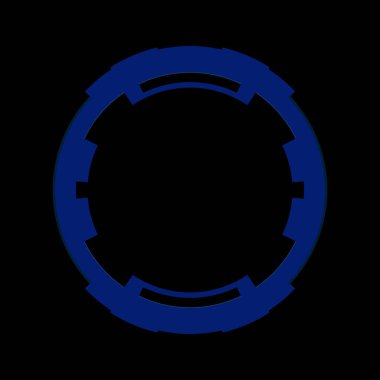 Fütürist dairesel gövde arayüzü elementi. Soyut çember geometrik arkaplan. Dijital teknolojinin grafiksel çizimi.