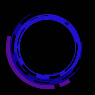 Fütürist dairesel gövde arayüzü elementi. Soyut çember geometrik arkaplan. Dijital teknolojinin grafiksel çizimi.