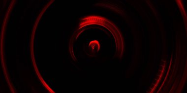 Fotoğraf makinesi konsepti. Soyut arkaplan. Dönen ışık ışınları. Hareketli kavramsal duvar kağıdı. Grafik dijital illüstrasyon. Parlayan neon ışıkları. Parlak sunum tasarım şablonu.