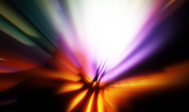 Siyah zemin üzerinde ışık parçacığı izleri. Parlayan parçacıkları ve çizgileri olan ışık patlaması yıldızı. Güzel hareketli soyut ışınlar duvar kağıdı. Renkli Patlama grafiği. Işık ışınlarının patlaması. 