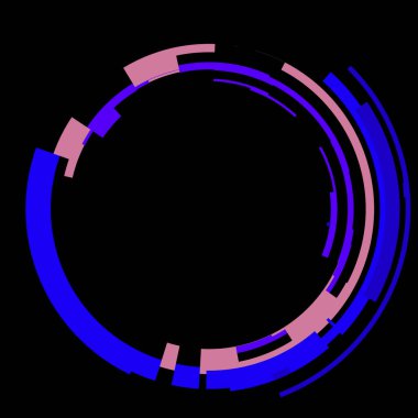 Fütürist dairesel gövde arayüzü elementi. Soyut çember geometrik arkaplan. Dijital teknolojinin grafiksel çizimi.