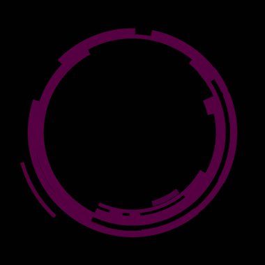 Fütürist dairesel gövde arayüzü elementi. Soyut çember geometrik arkaplan. Dijital teknolojinin grafiksel çizimi.