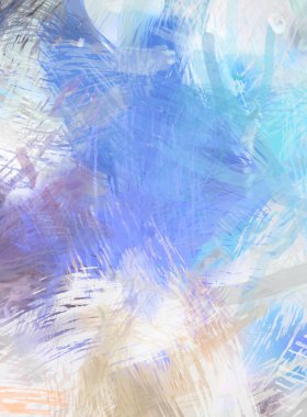 Soyut arkaplanda pürüzlü fırça darbeleri. Fırça boyası. Renkli boya darbeleri. Eşsiz duvar sanatı. Tuvaldeki modern sanat. Renkli çağdaş sanat eserleri.