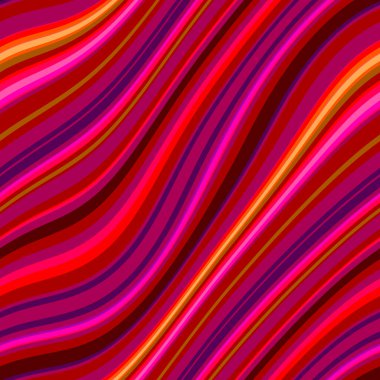 Renkli, dikişsiz şerit deseni. Soyut yüzey arkaplanı. Renkli duvar kağıtları. Retro parlak minimalist malzeme. Tekstil baskısı. Dekoratif motif.