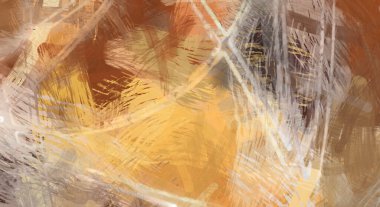 Soyut arkaplanda pürüzlü fırça darbeleri. Fırça boyası. Renkli boya darbeleri. Eşsiz duvar sanatı. Tuvaldeki modern sanat. Renkli çağdaş sanat eserleri.