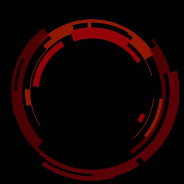 Fütürist dairesel gövde arayüzü elementi. Soyut çember geometrik arkaplan. Dijital teknolojinin grafiksel çizimi.