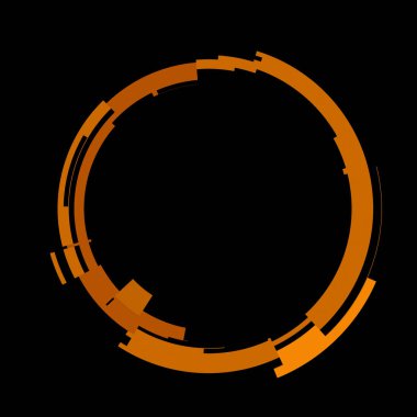 Fütürist dairesel gövde arayüzü elementi. Soyut çember geometrik arkaplan. Dijital teknolojinin grafiksel çizimi.