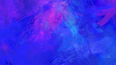 Soyut arkaplanda pürüzlü fırça darbeleri. Fırça boyası. Renkli boya darbeleri. Eşsiz duvar sanatı. Tuvaldeki modern sanat. Renkli çağdaş sanat eserleri.