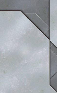 Katmanlı paneller. Fütürist soyut duvar kağıdı. Geometrik teknolojik yansıtıcı arka plan 3D metalik doku. Uzay gemisi desen yüzeyi.