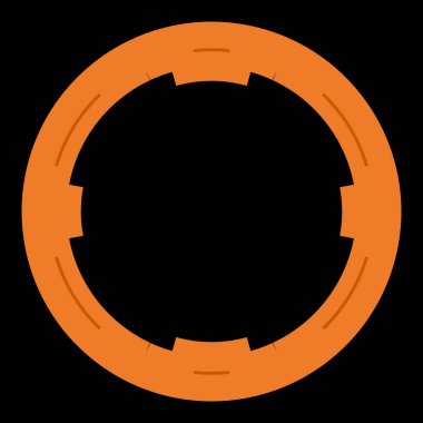 Fütürist dairesel gövde arayüzü elementi. Soyut çember geometrik arkaplan. Dijital teknolojinin grafiksel çizimi.