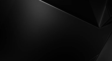 Lüks minimalist tasarım. Fütürist şablon. Karanlık elementleri olan birinci sınıf soyut duvar kâğıdı. Zarif bir zemin. Siyah üç boyutlu geometrik arkaplan. Poster, broşür, sunum için tasarım.