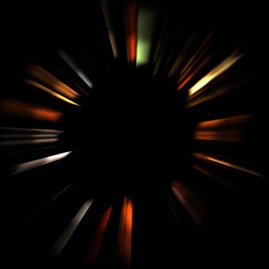 Canlı ve canlı ışık parlamalarının serin arkaplanı. Renkli parlak ışıklar patlama efektiyle görüntülenir. Parlak renkli arkaplan.