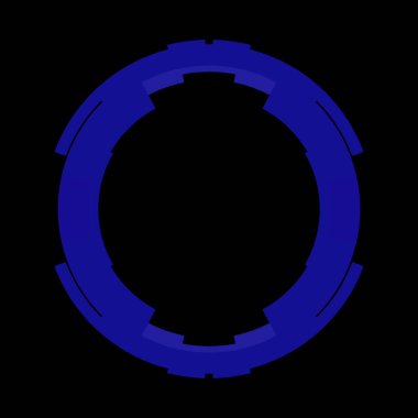 Fütürist dairesel gövde arayüzü elementi. Soyut çember geometrik arkaplan. Dijital teknolojinin grafiksel çizimi.