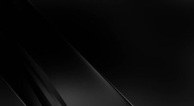 Geometrik katmanlı 3 boyutlu siyah arkaplan. Soyut koyu fütüristik duvar kağıdı. Zarif, parlak çizgili arka plan. Poster, broşür, sunum ve web sitesi için geometrik şablon tasarımı.