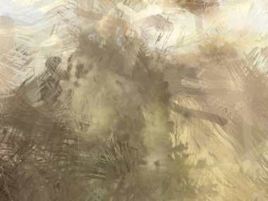 Soyut arkaplanda pürüzlü fırça darbeleri. Fırça boyası. Renkli boya darbeleri. Eşsiz duvar sanatı. Tuvaldeki modern sanat. Renkli çağdaş sanat eserleri.