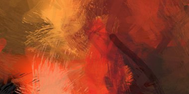 Soyut arkaplanda pürüzlü fırça darbeleri. Fırça boyası. Renkli boya darbeleri. Eşsiz duvar sanatı. Tuvaldeki modern sanat. Renkli çağdaş sanat eserleri.