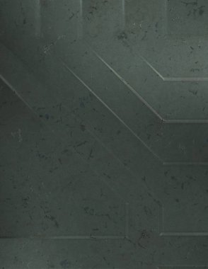 Çukur SciFi panelleri duvar. Üç boyutlu illüstrasyon. Gelecekçi kavramsal tasarım arka planı. Uzay gemisi desenli duvar kağıdı. Fırçalanmış teknoloji desen yüzeyi. 