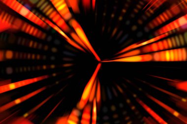 Siyah arkaplanda dönen ışık gösterisi. Lüks çizgiler. Parlak kıvrımlı duvar kağıdı. Uzay tüneli. Dönen ışık çemberi ya da maytap izi. Parlak konsept çizimi.