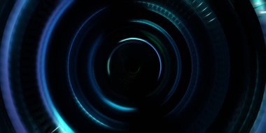 Fotoğraf makinesi konsepti. Soyut arkaplan. Dönen ışık ışınları. Hareketli kavramsal duvar kağıdı. Grafik dijital illüstrasyon. Parlayan neon ışıkları. Parlak sunum tasarım şablonu.