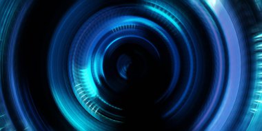 Fotoğraf makinesi konsepti. Soyut arkaplan. Dönen ışık ışınları. Hareketli kavramsal duvar kağıdı. Grafik dijital illüstrasyon. Parlayan neon ışıkları. Parlak sunum tasarım şablonu.