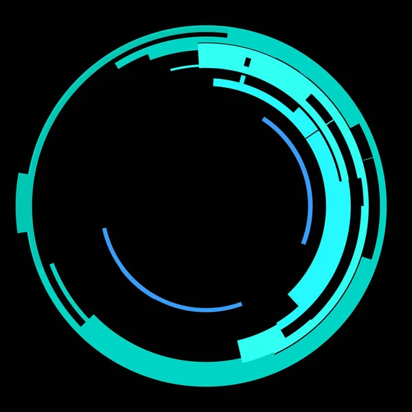 Futurisztikus Kör Alakú Hud Interfész Elem Absztrakt Kör Geometriai Háttér — Stock Fotó