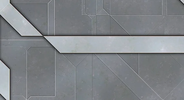 Panel Berlapis Kertas Dinding Abstrak Futuristik Teknologi Geometris Reflektif Background — Stok Foto