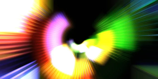 Motion Conceptual Wallpaper Graphic Digital Illustration Glowing Neon Rotating Lights — Stock Photo, Image