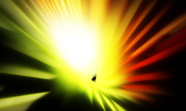光粒子在黑色背景上的轨迹 具有发光粒子和线的光爆恒星 漂亮动人的抽象射线壁纸 彩色爆裂图形 光线的爆裂 — 图库照片