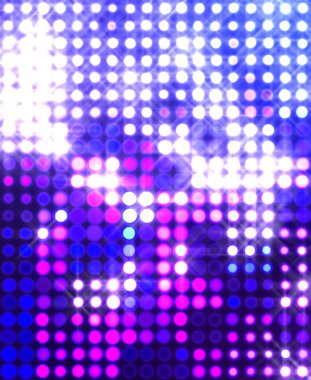 Parlak desenli duvar kağıdı. Sahne ışıkları olan renkli ışıkların ihtişamlı arkaplanı. Parlayan ışıklar siyah arka planda parti izleri. Sahne veya stadyum ışıklarının dijital illüstrasyonu. 