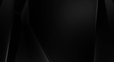 Lüks minimalist tasarım. Fütürist şablon. Karanlık elementleri olan birinci sınıf soyut duvar kâğıdı. Zarif bir zemin. Siyah üç boyutlu geometrik arkaplan. Poster, broşür, sunum için tasarım.