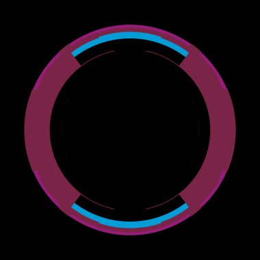 Fütürist dairesel gövde arayüzü elementi. Soyut çember geometrik arkaplan. Dijital teknolojinin grafiksel çizimi.