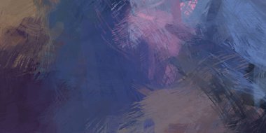 Soyut arkaplanda pürüzlü fırça darbeleri. Fırça boyası. Renkli boya darbeleri. Eşsiz duvar sanatı. Tuvaldeki modern sanat. Renkli çağdaş sanat eserleri.