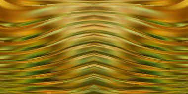 Renkli dalgalı yansıtıcı duvar kağıdının üç boyutlu çizimi. Duvar kağıdı, afiş, arkaplan, kart, kitap kapağı veya web sitesi için grafiksel illüstrasyon. Soyut parlak arkaplan.