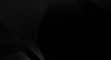 Lüks minimalist tasarım. Fütürist şablon. Karanlık elementleri olan birinci sınıf soyut duvar kâğıdı. Zarif bir zemin. Siyah üç boyutlu geometrik arkaplan. Poster, broşür, sunum için tasarım.