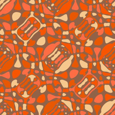 Yaratıcı karalama sanatı farklı şekil ve dokulara sahip kusursuz desen. Kolaj. Sanatsal arka plan. Soyut duvar kağıdı. Dekoratif hippi fayansları.