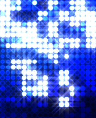 Parlak desenli duvar kağıdı. Sahne ışıkları olan renkli ışıkların ihtişamlı arkaplanı. Parlayan ışıklar siyah arka planda parti izleri. Sahne veya stadyum ışıklarının dijital illüstrasyonu. 