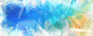 Soyut arkaplanda pürüzlü fırça darbeleri. Fırça boyası. Renkli boya darbeleri. Eşsiz duvar sanatı. Tuvaldeki modern sanat. Renkli çağdaş sanat eserleri.