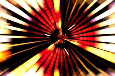 Siyah arkaplanda dönen ışık gösterisi. Lüks çizgiler. Parlak kıvrımlı duvar kağıdı. Uzay tüneli. Dönen ışık çemberi ya da maytap izi. Parlak konsept çizimi.