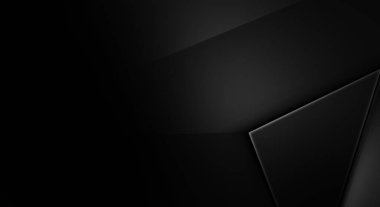 Lüks minimalist tasarım. Fütürist şablon. Karanlık elementleri olan birinci sınıf soyut duvar kâğıdı. Zarif bir zemin. Siyah üç boyutlu geometrik arkaplan. Poster, broşür, sunum için tasarım.