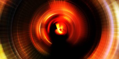 Parlayan neon ışıkları. Parlak sunum tasarım şablonu. Fotoğraf makinesi konsepti. Soyut arkaplan. Dönen ışık ışınları. Hareketli kavramsal duvar kağıdı. Grafik dijital illüstrasyon. 