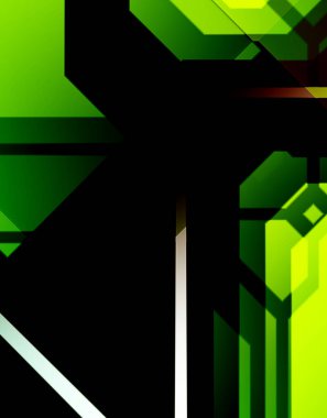 Geometrik arkaplan minimalist tasarımı. Bir teknoloji planının dijital illüstrasyonu. Fütürist şablon arkaplanı. Renkli ve canlı geometrik şekiller katmanları var. Soyut yaratıcı konsept duvar kağıdı.