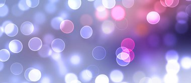 Kavramsal ışıklar duvar kağıdı. Güzel soyut çok renkli bokeh çemberleri parçacıklarla çevrili. Metninizi veya başlığınızı göstermek için boşluk ile odaklanmış olmayan canlı illüstrasyon. 