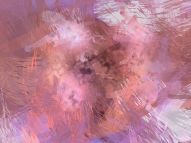 Soyut arkaplanda pürüzlü fırça darbeleri. Fırça boyası. Renkli boya darbeleri. Eşsiz duvar sanatı. Tuvaldeki modern sanat. Renkli çağdaş sanat eserleri.