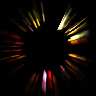 Canlı ve canlı ışık parlamalarının serin arkaplanı. Renkli parlak ışıklar patlama efektiyle görüntülenir. Parlak renkli arkaplan.